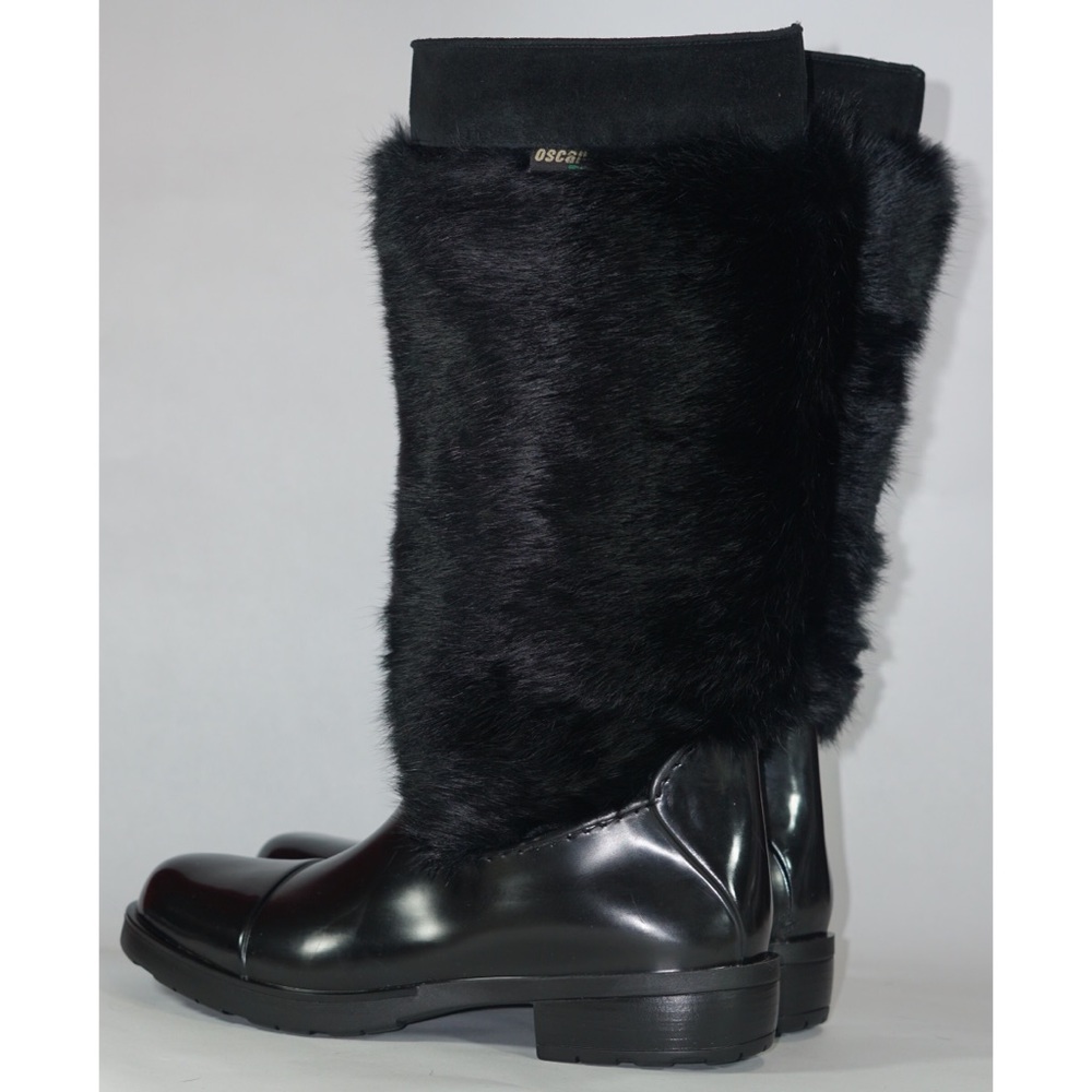 Italian Fur Oscar Sport Leather Boots Women’s 10 - Picture 5 of 8